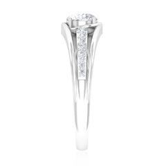 Cubic Zirconia Solitaire Band Ring