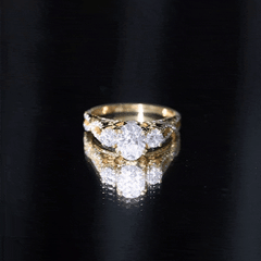 Cubic Zirconia Vintage Inspired Infinity Engagement Ring