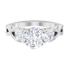 Cubic Zirconia Vintage Inspired Infinity Engagement Ring