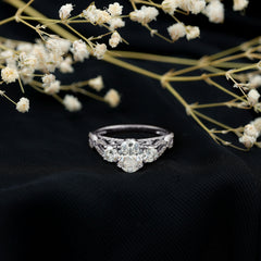 Cubic Zirconia Vintage Inspired Infinity Engagement Ring