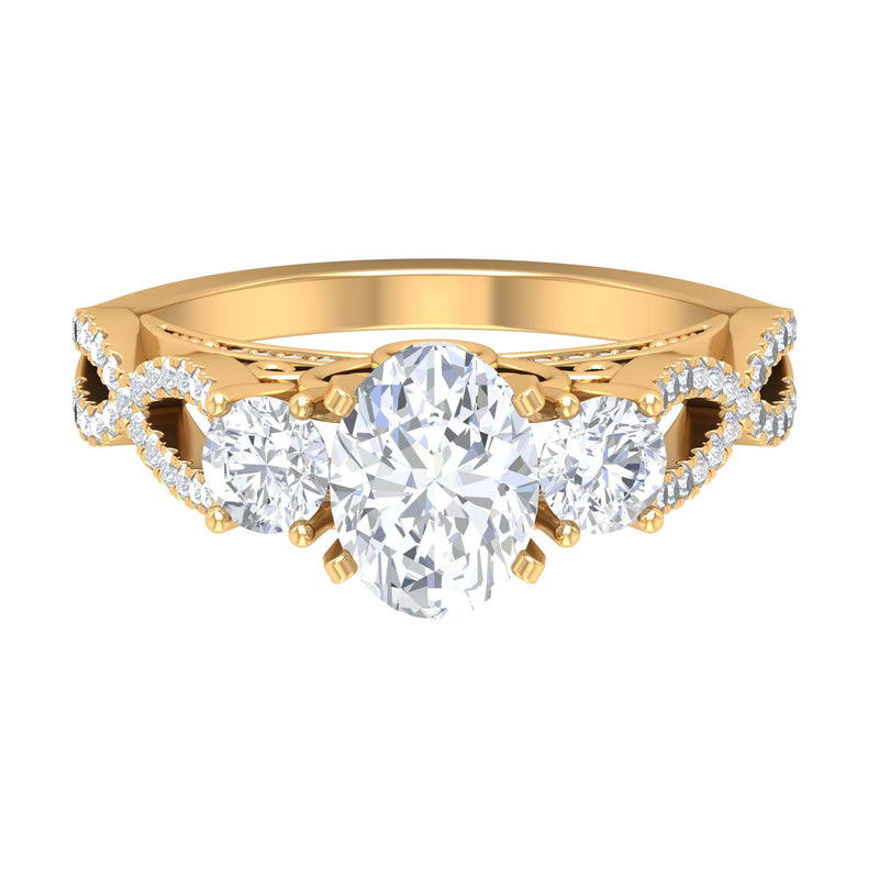 Cubic Zirconia Vintage Inspired Infinity Engagement Ring