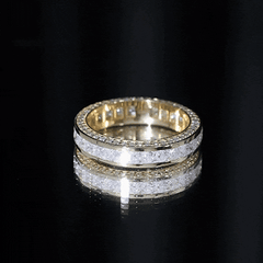 Princess Cut Zircon Full Eternity Band Ring