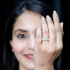 Princess Cut Zircon Full Eternity Band Ring