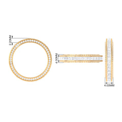 Princess Cut Zircon Full Eternity Band Ring