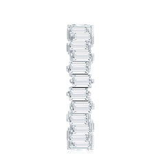 Baguette Cut Cubic Zirconia Uneven Eternity Band Ring