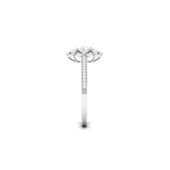 1.25 CT Vintage Inspired Zircon Flower Engagement Ring