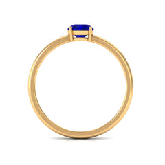 3/4 CT Round Cut Blue Sapphire Solitaire Simple Ring