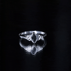 Marquise Cut Lab Grown Black Diamond Celtic Promise Ring