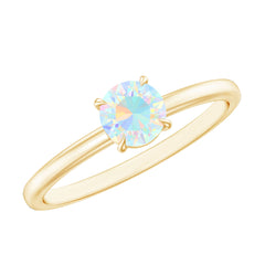 Certified Real Ethiopian Opal October Birthstone Ring