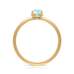 Certified Real Ethiopian Opal October Birthstone Ring