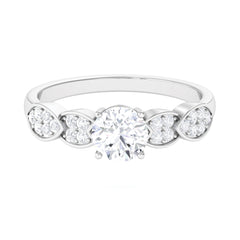 1.50 CT Classic Round Zircon Solitaire Engagement Ring in Gold