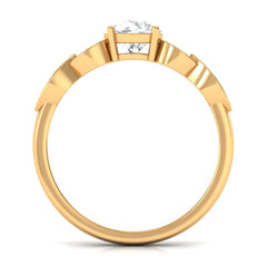 1.50 CT Classic Round Zircon Solitaire Engagement Ring in Gold