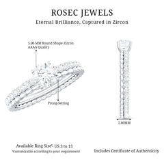 1.50 CT Certified Zircon Solitaire Engagement Ring