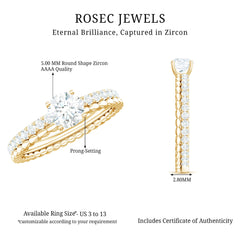 1.50 CT Certified Zircon Solitaire Engagement Ring
