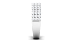 1.50 CT Certified Zircon Semi Eternity Ring in Pave Setting