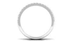 1.50 CT Certified Zircon Semi Eternity Ring in Pave Setting