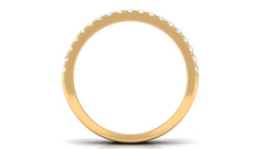 1.50 CT Certified Zircon Semi Eternity Ring in Pave Setting