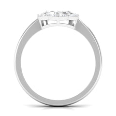 Cubic Zirconia Engagement Ring in Illusion Setting