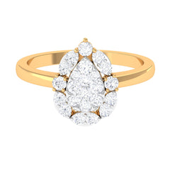 Cubic Zirconia Engagement Ring in Illusion Setting