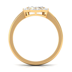 Cubic Zirconia Engagement Ring in Illusion Setting