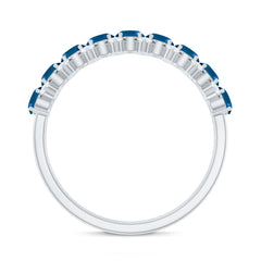 London Blue Topaz Half Eternity Band with Certificate