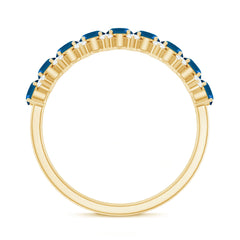 London Blue Topaz Half Eternity Band with Certificate