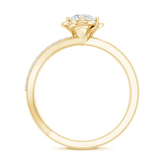 Flower Inspired Moissanite Proposal Ring for Women