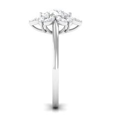 Cubic Zirconia Flower Promise Ring