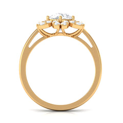 Cubic Zirconia Flower Promise Ring