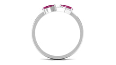 Pink Tourmaline Infinity Promise Ring with Diamond