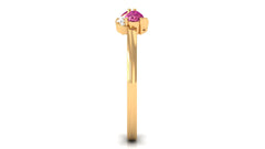 Pink Tourmaline Infinity Promise Ring with Diamond