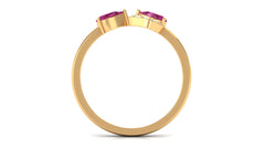 Pink Tourmaline Infinity Promise Ring with Diamond