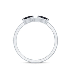 Black Onyx and Diamond Infinity Promise Ring