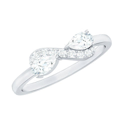Brilliant Cut Moissanite Infinity Promise Ring for Her