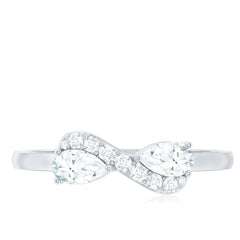 Brilliant Cut Moissanite Infinity Promise Ring for Her