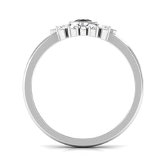 3/4 CT Black Spinel and Diamond Statement Ring