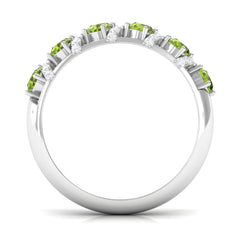 Designer Anniversary Ring with Peridot and Diamond
