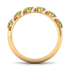 Designer Anniversary Ring with Peridot and Diamond