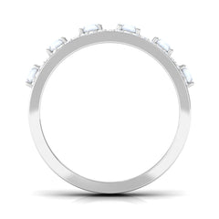 Real Moonstone and Diamond Anniversary Ring