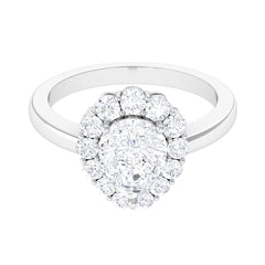 Zircon Teardrop Vintage Inspired Engagement Ring