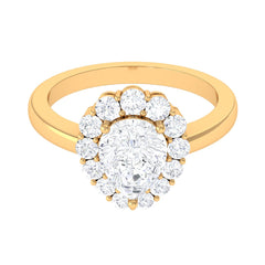 Zircon Teardrop Vintage Inspired Engagement Ring
