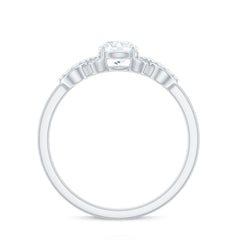 Certified Round Moissanite Infinity Promise Ring for Her