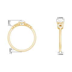 Zircon Infinity Engagement Ring in Claw Setting