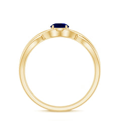 1 CT Simple Blue Sapphire Solitaire Infinity Ring