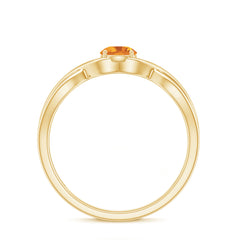 Certified Real Citrine Infinity Promise Ring with