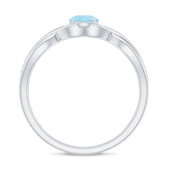 Solitaire Aquamarine Infinity Promise Ring