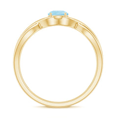 Solitaire Aquamarine Infinity Promise Ring