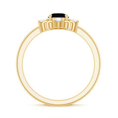 Created Black Diamond Cocktail Engagement Ring