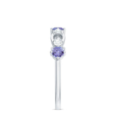 Natural Tanzanite Diamond Ring for Promise