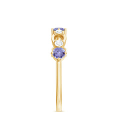 Natural Tanzanite Diamond Ring for Promise